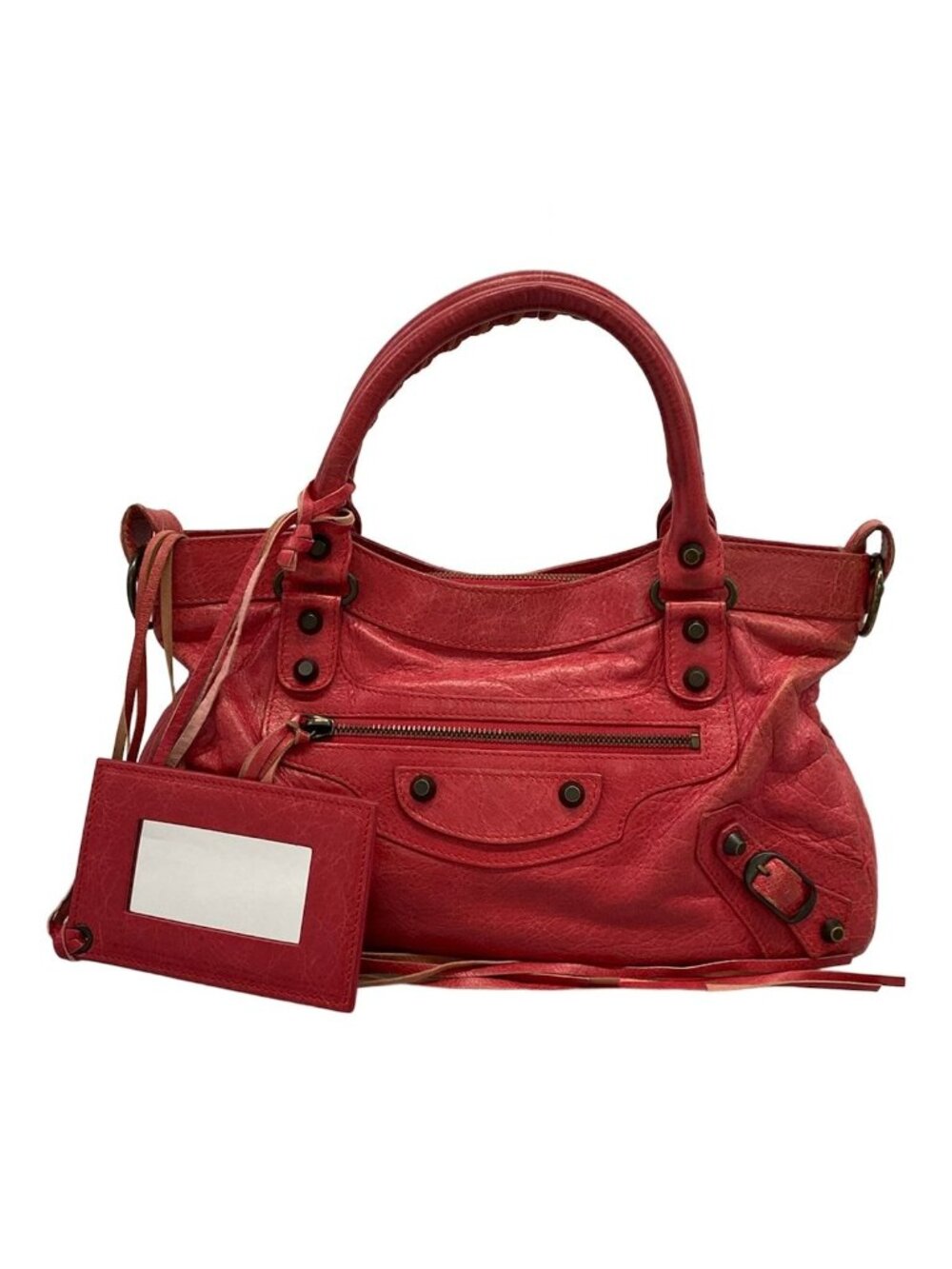 Balenciaga Handbag the First Red Leather